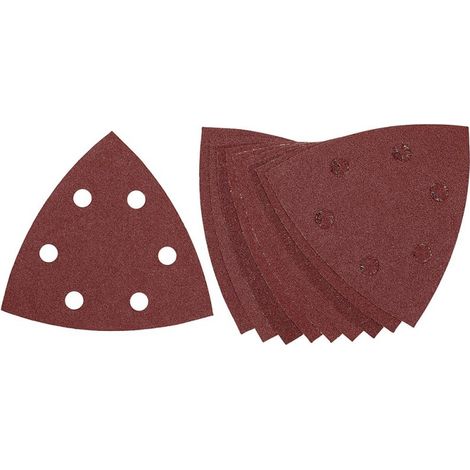 10 Feuilles abrasives velcro pour ponceuses delta velcro DEWALT - 6 perforations - 93x93mmtailleGrain 80