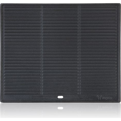 BBQ-Toro piastra in ghisa 48 x 39,5 cm, piastra reversibile pre-seasoned, padella per grigliare, BBQ plancha