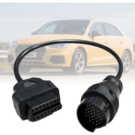 Adaptateur OBD2 38 Broches OBD1 vers 16 Broches OBD2 pour Outil de Diagnostic, câble Adaptateur OBD2 Compatible avec Le connecteur 38 Broches des Anciens modèles(30 cm) (1/5)
