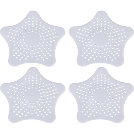 4 PCS Filtre Cheveux Douche, Evier Universels, Protection Evier Cuisine, Crépine d'Évier, Filtres pour Évier, Cuisine, Salle de Bain et Douche, Gris (1/5)