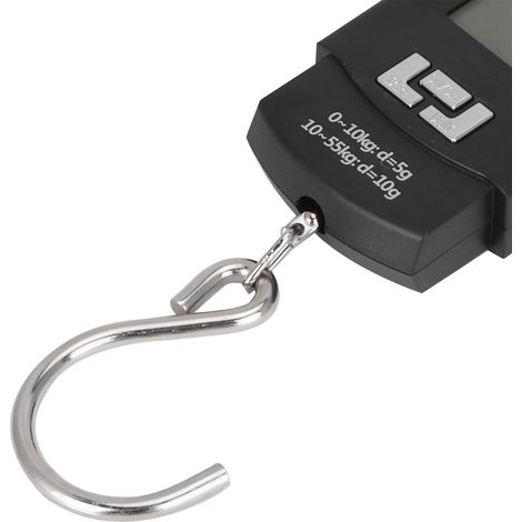 Balance portable 50 kg, électronique, avec écran LCD, pour le pesage des bagages et colis postaux (1/5)