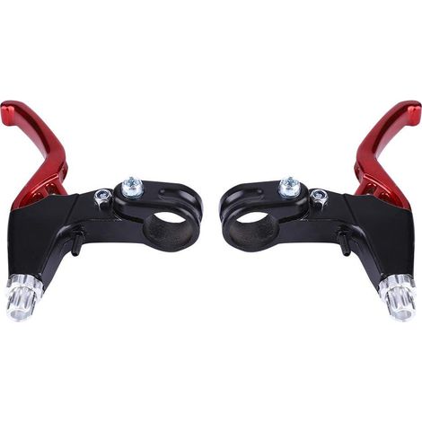 Set di 1 paio di leve freno per bicicletta – lega di alluminio – resistenti alla ruggine – 4 colori – rosso