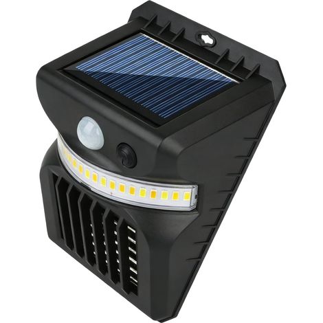 Lampe murale solaire étanche avec 3 couleurs et 26 LED avec détecteur de mouvement Éclairage extérieur 15,5 x 10,4 cm (1/5)