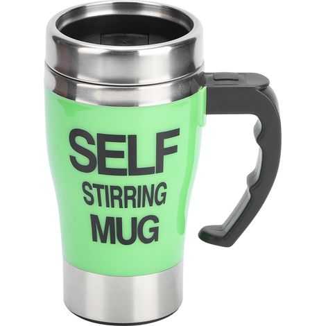 Tasse mélangeuse électrique automatique pour café lait 320ml acier inoxydable vert auto-agitation intelligente (1/5)