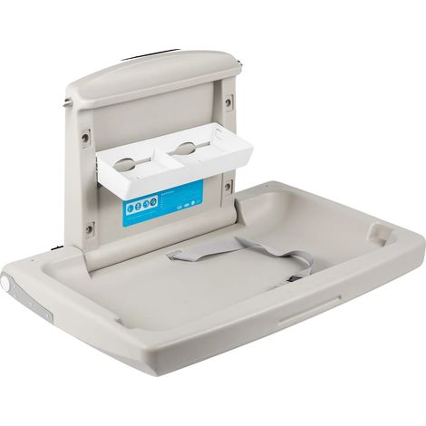 Station de change pour bébé, murale, design pliable, GRIS CLAIR (1/2)