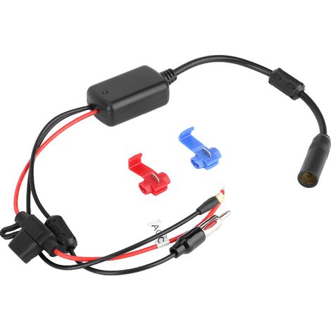 Antenne radio FM DAB+ avec amplificateur de signal, récepteur aérien SMA, booster de réception auto, accessoire voiture, amélioration audio. (1/5)