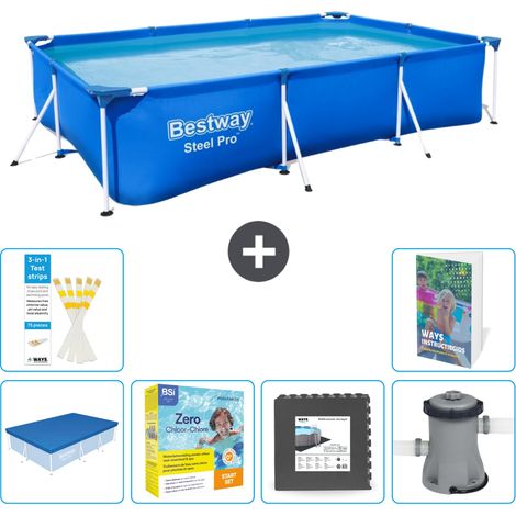 Bestway Steel Pro Rechteckig - 300x201x66 cm - 7-teilig S85