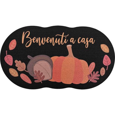 Zerbino Gomma Sostenibile 40X70 Tappeto Ingresso Antiscivolo Interno Esterno Morbido Moderno - Dis.SF