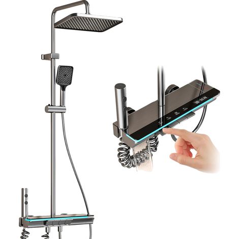 Sistema de ducha, construcción en latón, control digital de temperatura, modelo para agua caliente o frÃa. (1/2)