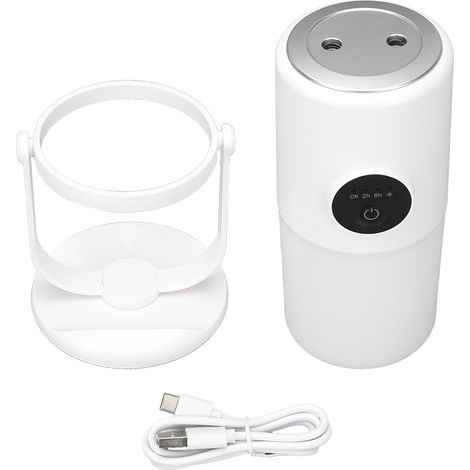 Eosnow USB-Desktop-Luftbefeuchter, wiederaufladbar, leiser Zwei-Nebel-Modus, 300 ml, kühle Luftbefeuchter mit Ständer für Schlafzimmer, Reisen, Büro, Zuhause, Weiß (1/5)