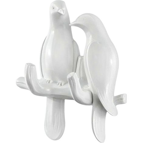 Vogelhaken, Wandhänger für Kleideraufbewahrung, Hängeregal für Schlafzimmer-L White (1/5)
