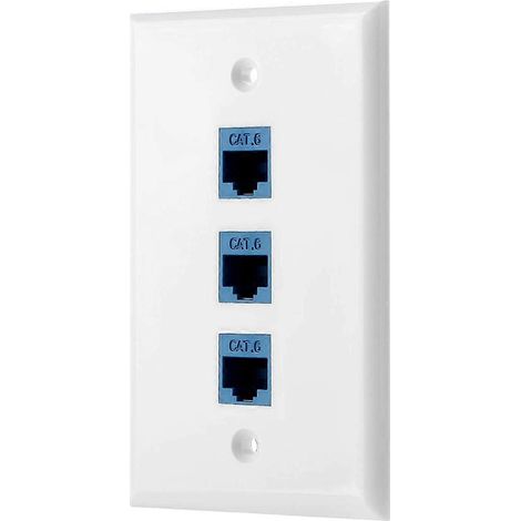 1 plaque murale Ethernet à 3 ports RJ45 (1/5)