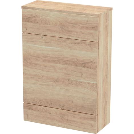 Hudson Reed Fusion Compact WC Unit with Coloured Worktop 600mm Wide - Bleached Oak (1/2)