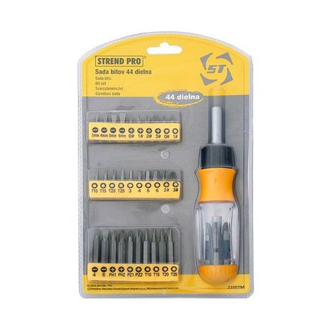 Satz Bits Strend Pro BSY240, 44-teilig, mit Ratschenschraubendreher, Cr-V