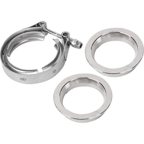 Collier de serrage en V pour échappement automobile – Acier inoxydable 51 mm (2 pouces), kit complet avec fixation robuste (1/5)