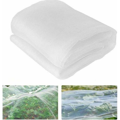 Voile d'hivernage en rouleau Filet Antiinsectes(10x2.5m),Filet Antiinsectes Végétal,Filet Protection Fleurs,Filet Protection Légumes,Filets Jardin Filet Légumes,Filet Protection Oiseaux,Vole Filet de (1/4)