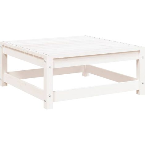 Maison Exclusive - Gartenhocker Weiß 70x70x30 cm Massivholz Kiefe