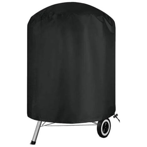 royaluxe-Housse de barbecue ronde imperméable housse barbecue Weber en tissu Oxford anti-UV exterieur  Noir (Φ70 x 70cm)