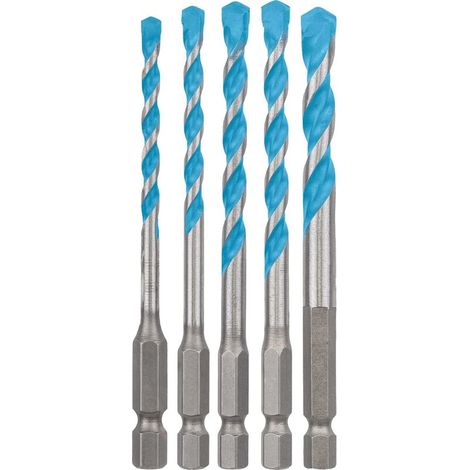 Zubehör 5x Expert HEX-9 MultiConstruction Bohrersets (für Beton, Ø 4-8 mm, Zubehör für Schlagbohrmaschinen)