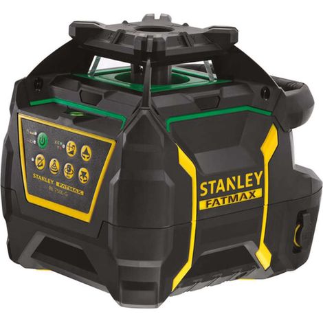 Stanley – Laser rotatif Li-Ion 3,7V 10Ah – Précision horizontale +/- 1,5mm/30m – Portée 600m – Classe laser 2 – Vitesse de rotation 600tr/min (1/10)