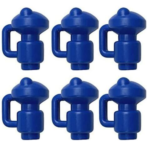 Pair Embouts de protection pour trampolines, lot de 6, embouts pour poteaux de filet de trampoline, Ø 3,2 mm, embouts extra stables et résistants aux intempéries, embouts de saut, embouts pour poteaux