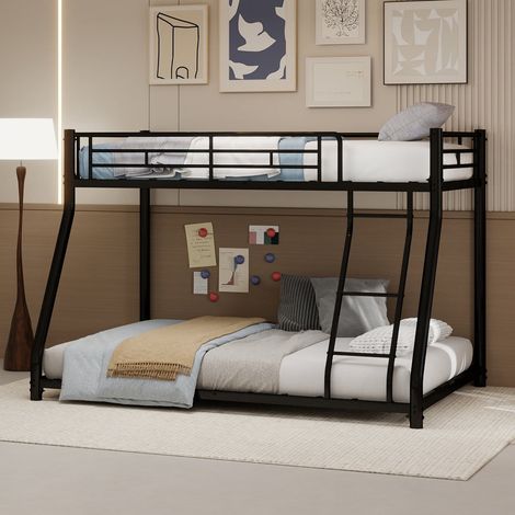 Cadre métallique renforcé , lit superposé 1 place sur grand lit, sans matelas (1/5)
