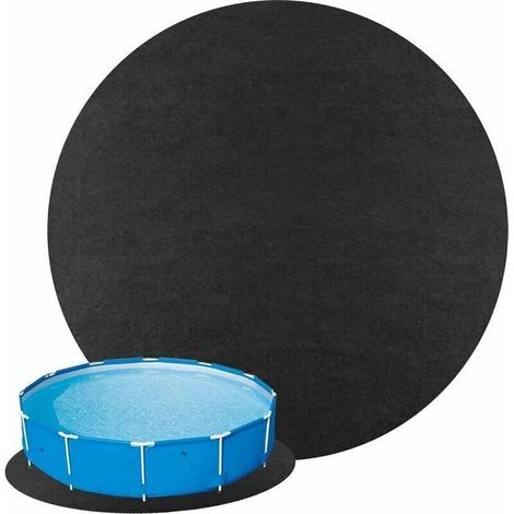 Poolbodenmatte, 4x4m Poolbodenmatte, Whirlpoolmatte, runde Poolmatte für Aufstellpools, wasserabsorbierende Filzmatte (1/5)