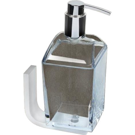 Doseur polycarbonate MATERIA en aluminium brillant éloxé blanc - L10 x l8 x h18 cm - avec adhésif 3M - koh-I-Noor (1/2)