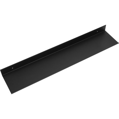 Weißes Badezimmerregal aus Aluminium in Raumfahrtqualität, kein Bohren erforderlich, schlichtes nordisches Design, schwarze Wandhalterung 60 cm (große Ausführung) (1/5)