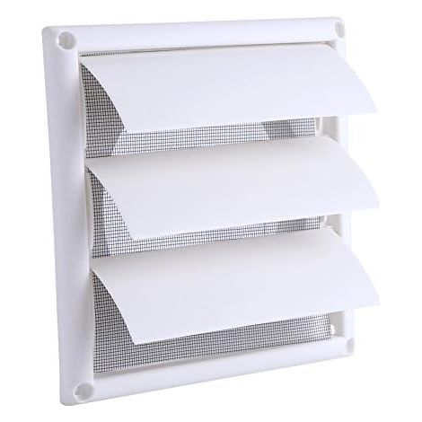 Grille Aération Réglable, Grille Ventilation Plastique avec 3 Volets Sortie Air Filtre pour Aération Pièce (15 x 15 cm) (1/5)