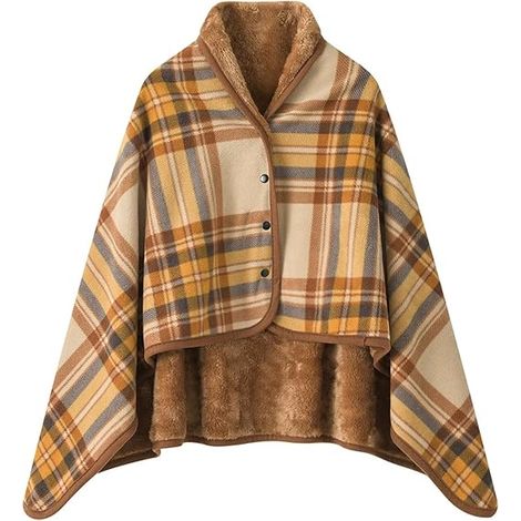 Coperta/scialle indossabile - coperta per ufficio/scrivania/sedia/poncho - mantello/copriletto comodo e caldo per letto/divano/viaggio - caldo e (1/3)