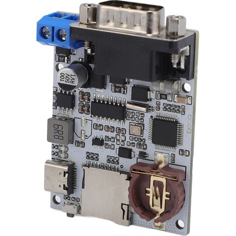 Enregistreur de données série avec horodatage TXT, archivage de fichiers, USB-C, 2 indicateurs LED, module 232 vers carte mémoire. (1/5)