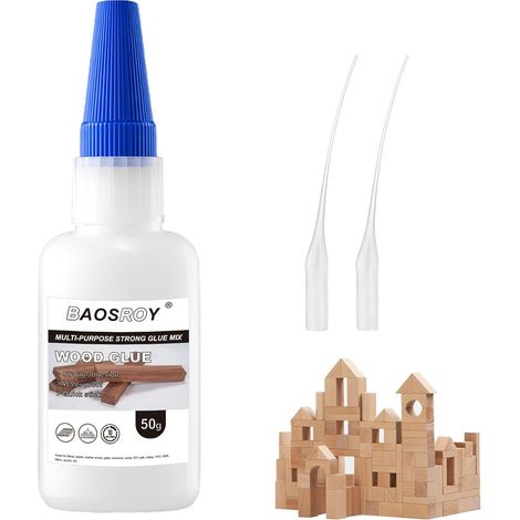 Colle à Bois,50ml Colle Bois Extra Forte,Colla Instantanée Extra Forte,Adhésif pour Boi,pour Chêne (1/5)