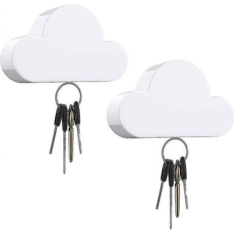 BEBUSINGOTO Paquete de 2 llaveros magnéticos con forma de nube para montaje en pared en el hogar (1/5)