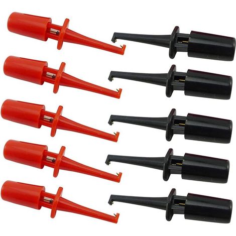 10PCS 1.7" Multimètre fil de connexion de test Crochets Set Clip Sonde de test soudage par câble (1/5)