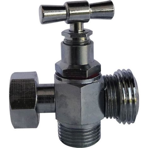 Robinet D'arrêt De Chasse 3 Voies À Potence Pour WC - Raccordement 12/17 Mm - 1 Pièce (1/4)