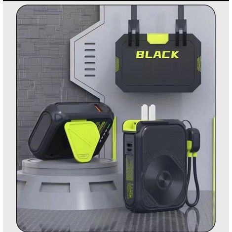 Batterie externe magnétique, chargeur ultra rapide PD, chargeur sans fil multifonction, chargeur secteur (noir) (1/5)