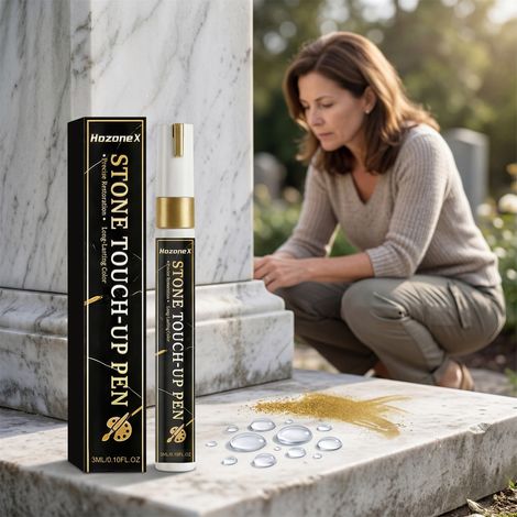 Goldener Steinreparaturstift – wasserfest, lichtbeständig und geeignet zum Ausbessern von Inschriften und zum Nachzeichnen von Zeichen auf Steintafeln – 3 ml -- BIEMMEDUE (1/5)