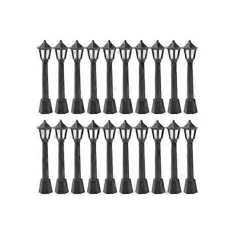 20 miniatures lumineuses décoratives pour micro-paysages, lampadaires de simulation. (1/2)