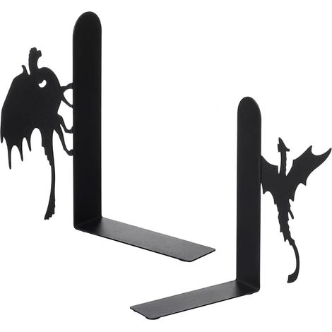 für Regale dekorative Buchstützen Drache aus Metall für