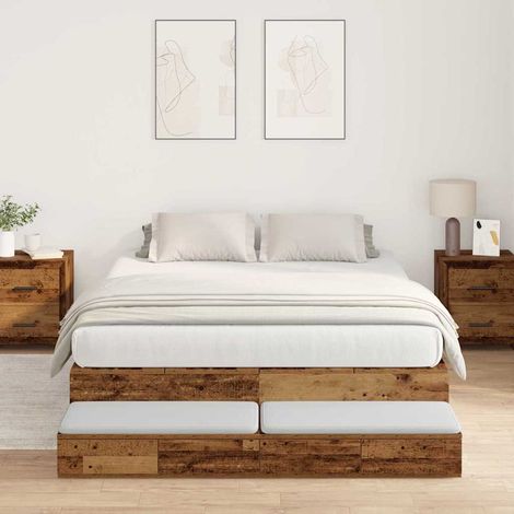 Cama con almacenamiento con cajón Madera Vieja 135 cm vidaXL (1/5)