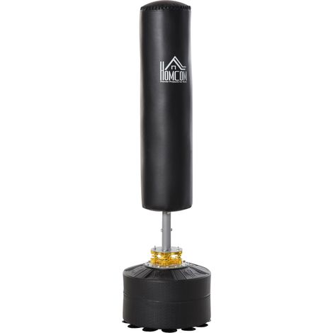 Sacco Boxe da Terra Autoportante con Base Riempibile Ø50x170 cm Nero
