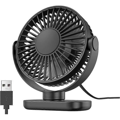 Petit ventilateur de bureau ultra-silencieux, portable et pliable, utilisable au bureau et en résidence étudiante. Trois vitesses. (1/5)