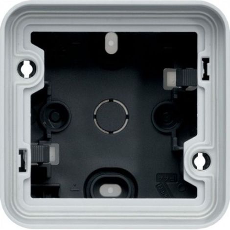 Boîte simple vide associable 2 embouts 1 entrée gris IP55 - Hager (1/2)