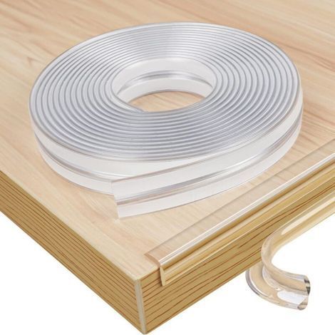 Silicone Table Corner Baby Protection, 6M Pre-adhesive Transparent Baby Furniture Protection, Cupboard Edge and Corner Protector for Baby Safety Home (6M×Width1.5cm) (1/5)