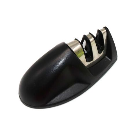 royaluxe-Aiguiseur de Cuisine Professionnel 2 en 1 Manuel Aiguiseur pour Couteaux en Acier Inoxydable et céramique de Toutes Tailles,Base Anti-dérapante Noir (1/5)