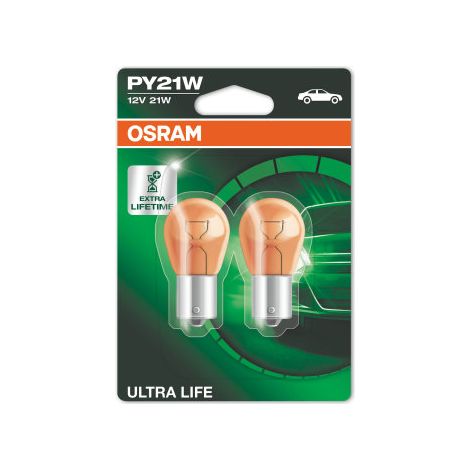 Ampoule Osram Ultra Life BAU15s 21W 12V 280lm PY21W (lot de 2) (1/4)