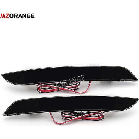 Feux arrière à LED à lentille noire pour pare-chocs avant BMW Série 5 F10 F11 F18 2009-2014, feu stop et feu de recul à LED avec réflecteur. (1/5)