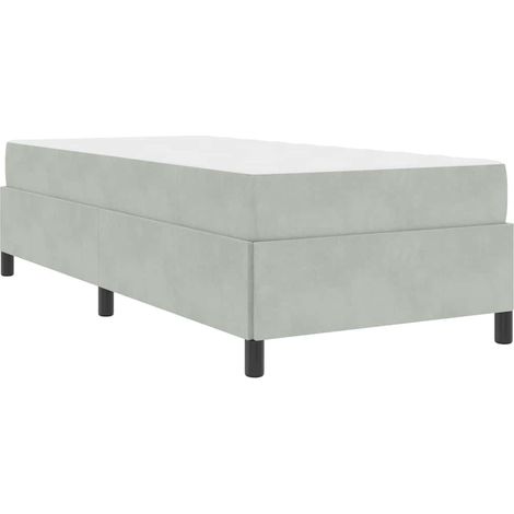 Estructura de cama con colchón Gris Claro 90 x 190 cm tela vidaXL (1/5)