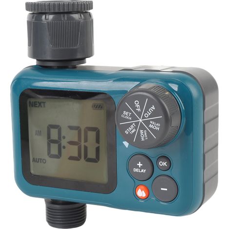 Minuteur d'arrosage numérique 35 L/min avec temporisation en cas de pluie, vanne d'arrosage automatique et manuelle pour jardin, pelouse (1/5)